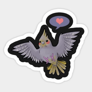 Female Cockatiel Love Sticker